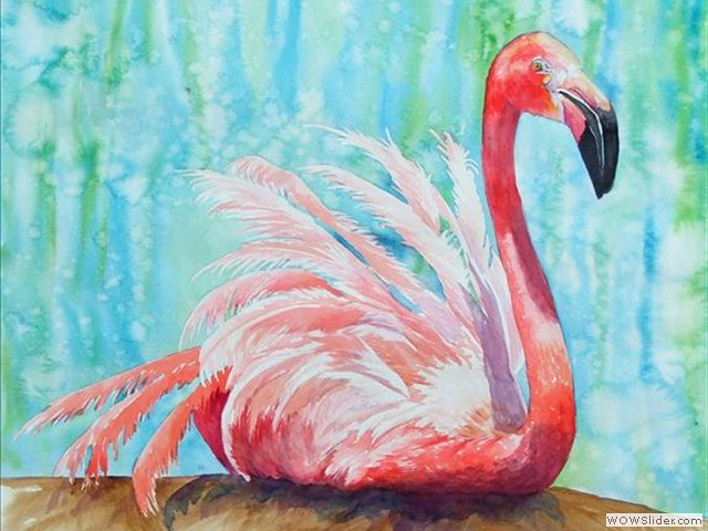 Sitting Flamingo